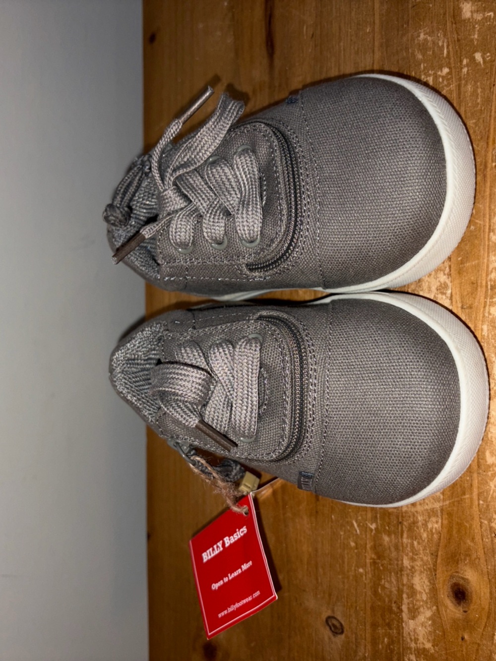 Billy Footwear Short Wrap Low Toddler Size 6XW Gray Zipper Shoes Adaptive NWT - Picture 2 of 9